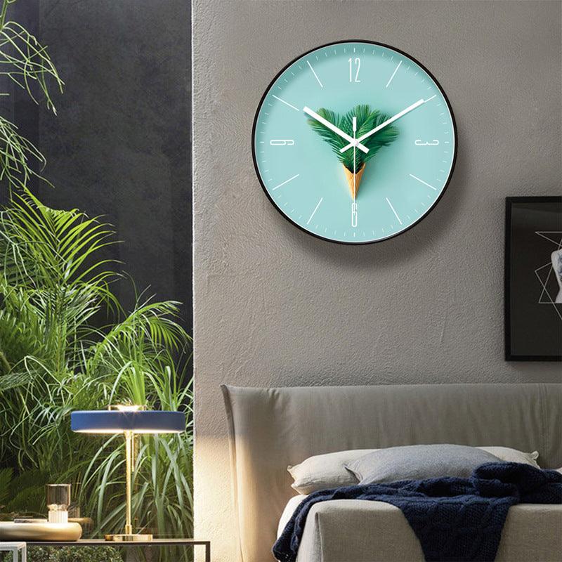 Modern Living Room Bright Green Wall Clock  