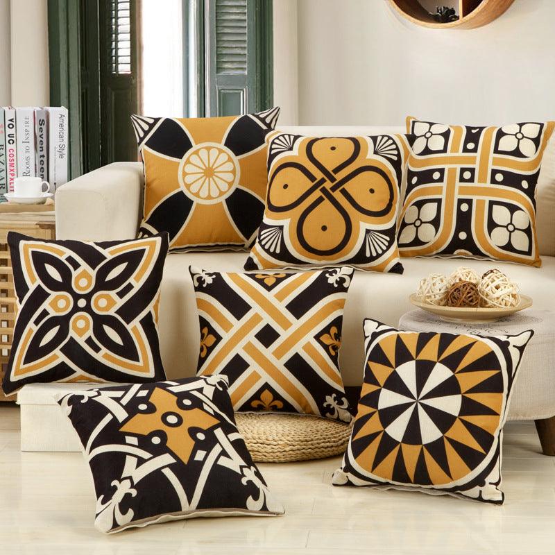 Artistry Unveiled: Original Multicolor Pattern Sofa Cushion Cover for Unique Home Expression  