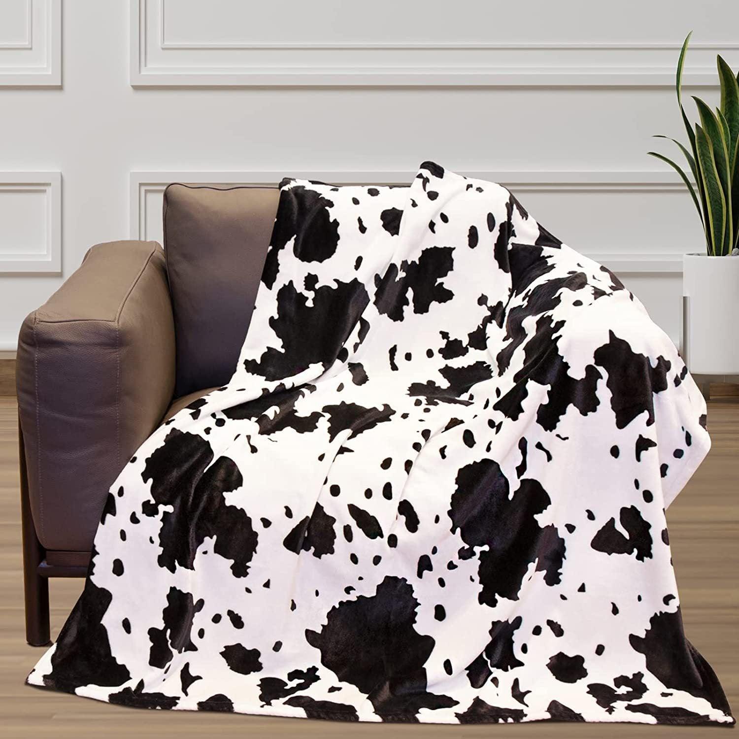 Cow Printing Blanket Digital FlannelStyle 2 75X100 