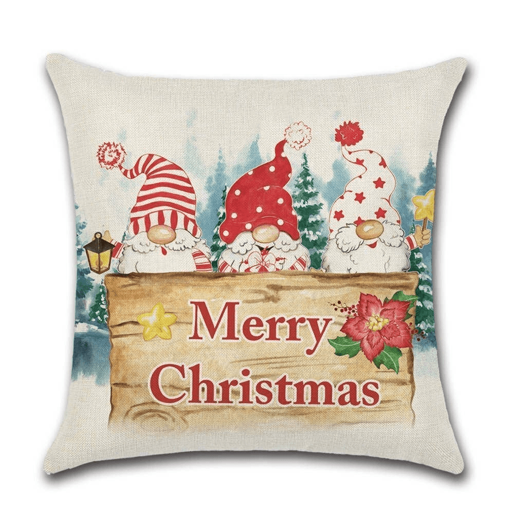 Cushion Cover Christmas - Merry Christmas Gnomes  