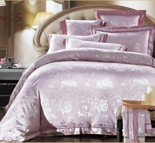 European Elegance: Four-Piece Silk Cotton Bedding SetA 1.8m 