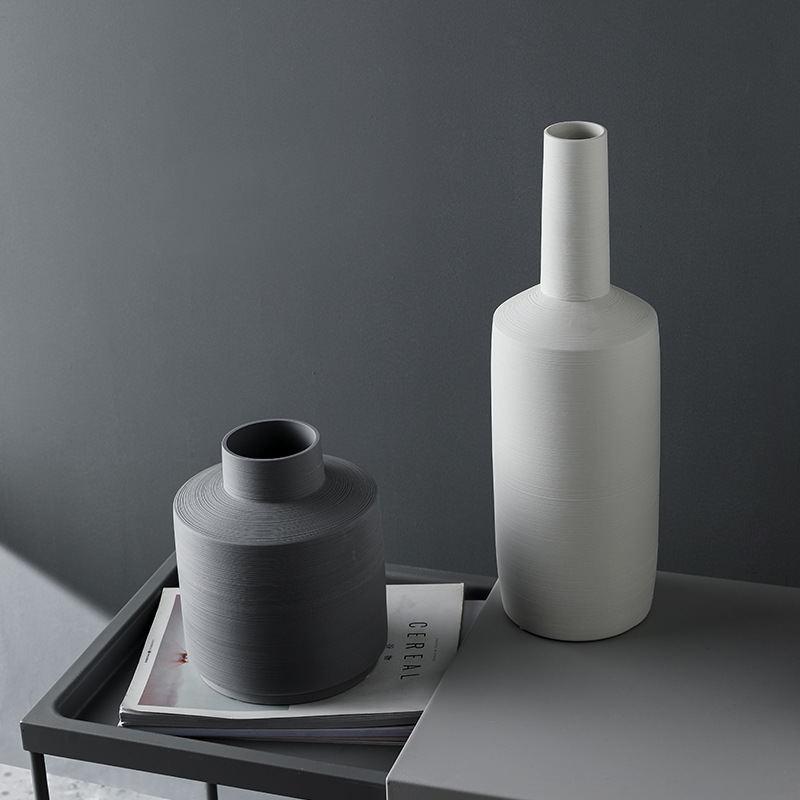 Original Modern White Black Ceramic Decoration Vase  