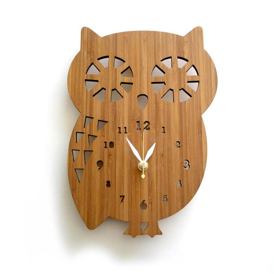 Owl Wooden Kids Room Wall Clock30 cm  