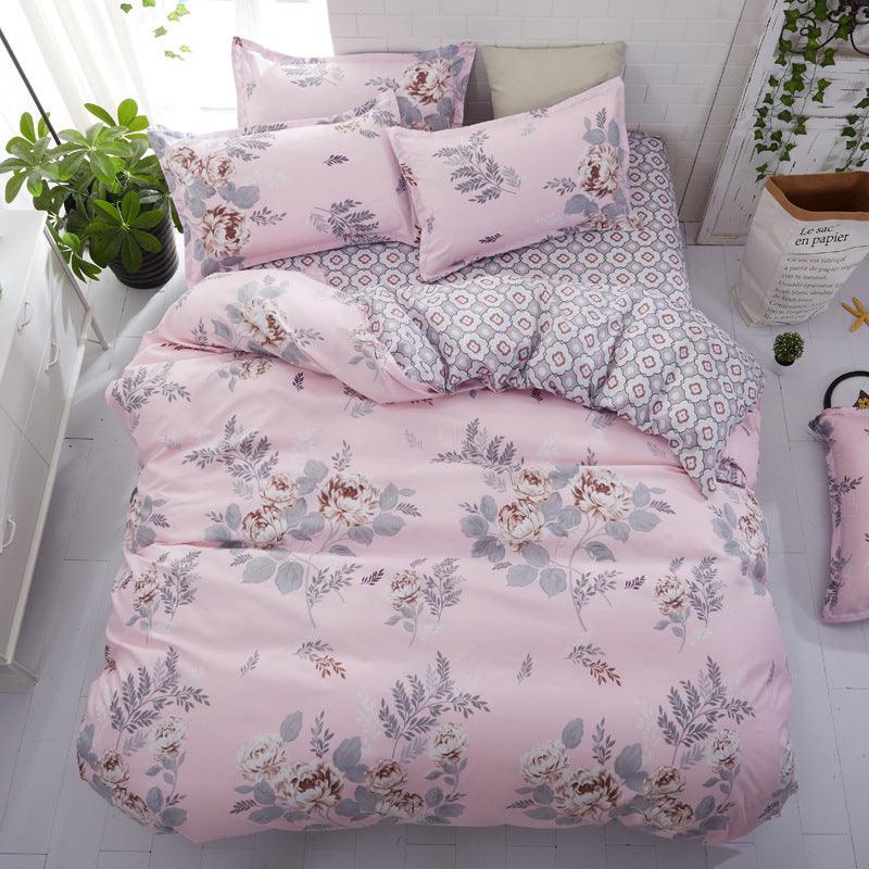 Printed Perfection: Four-Piece Light and Comfortable Patterned Bedding SetDrunken fragrance 1.8m 
