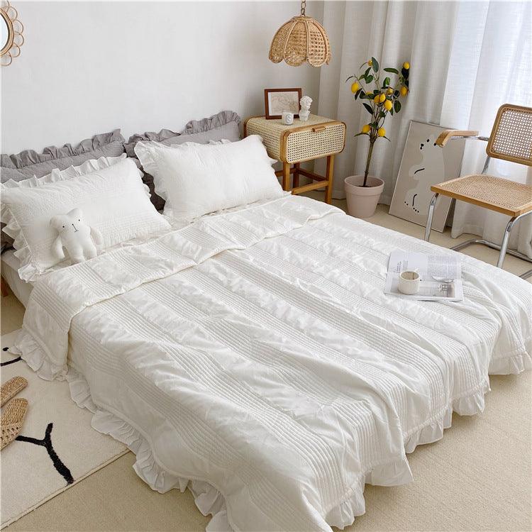 Pure Cotton Summer Quilt: Luxuriously Thick Bed SheetWhite 150x200cm 