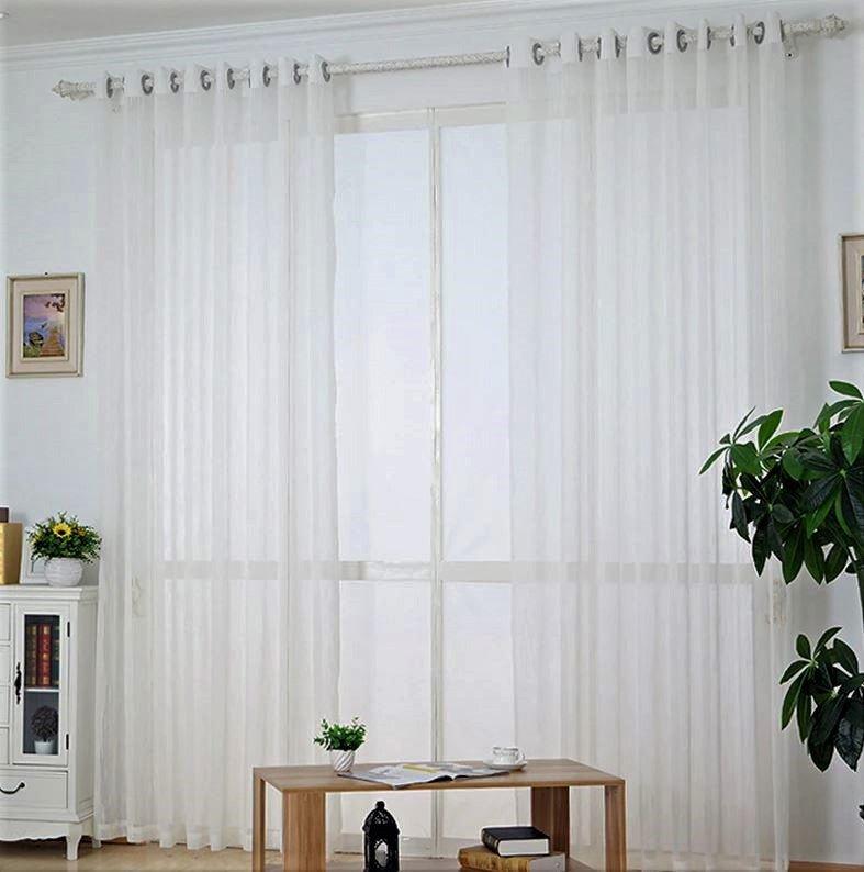 Riley romantic white sheer custom made curtain  