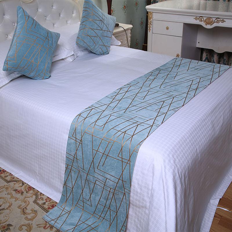 Sophisticated Elegance: Bed Cushion Covers and Small Throw Set2color 50X160CM 