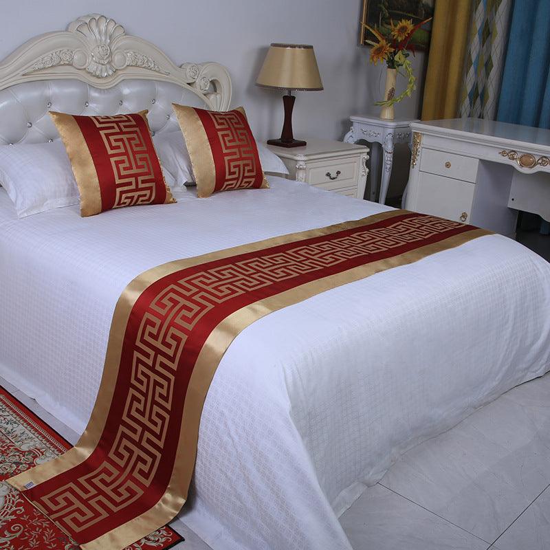 Sophisticated Elegance: Bed Cushion Covers and Small Throw Set1color 50X160CM 