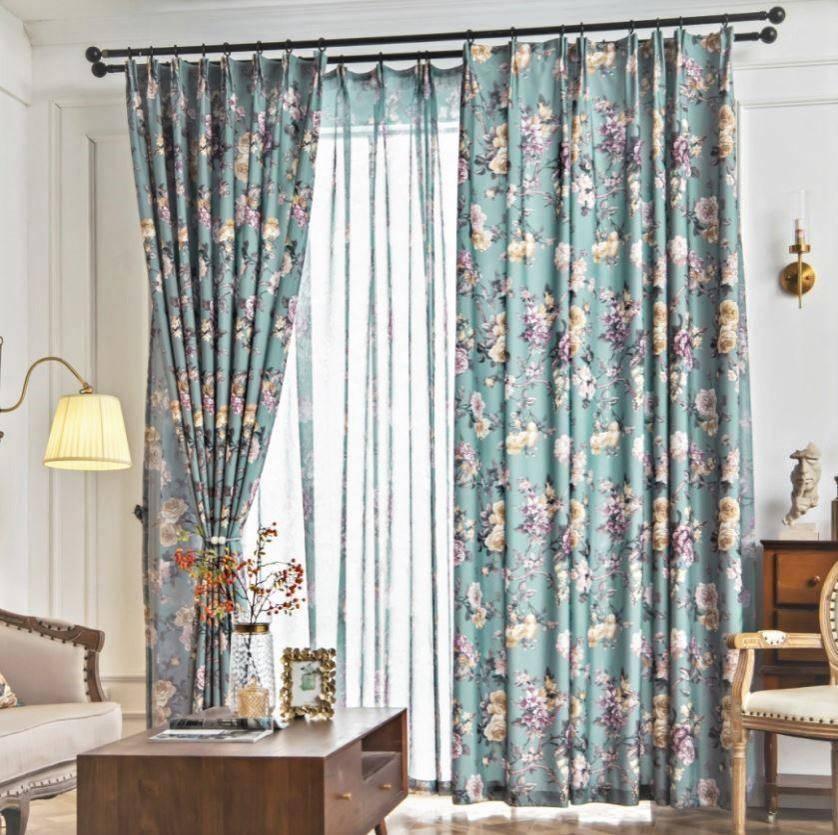 Ticana floral pattern sheer custom made curtain  