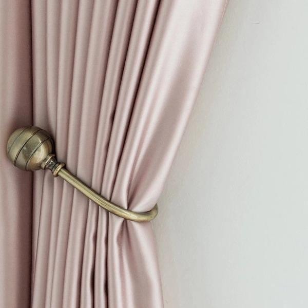 Tussa silky soft solid color custom made curtain  