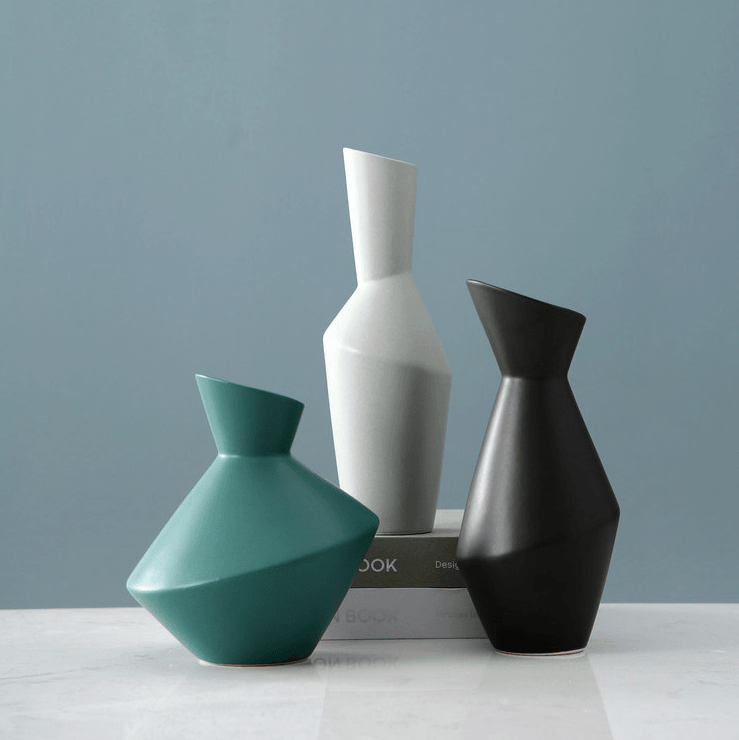 White Ceramic Interior Decoration Modern Vase  
